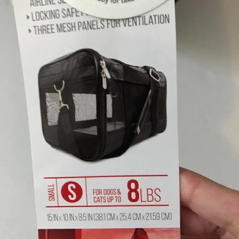 Pet Carrier, Black Lattice Stitching, Small